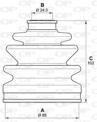 OPEN PARTS Paljekumisarja, vetoakseli SJK7026.00